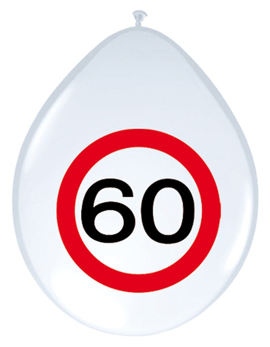 Ballonnen 8st. Verkeersbord 60