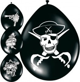 Ballonnen 8st. piraat