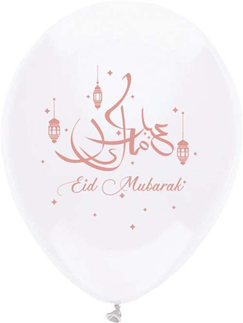 Ballonnen Eid Mubarak rosé goud 6st.