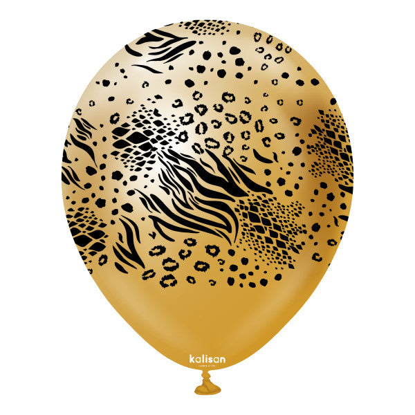 Ballonnen Mutant Safari Print - Gold Mirror 5st