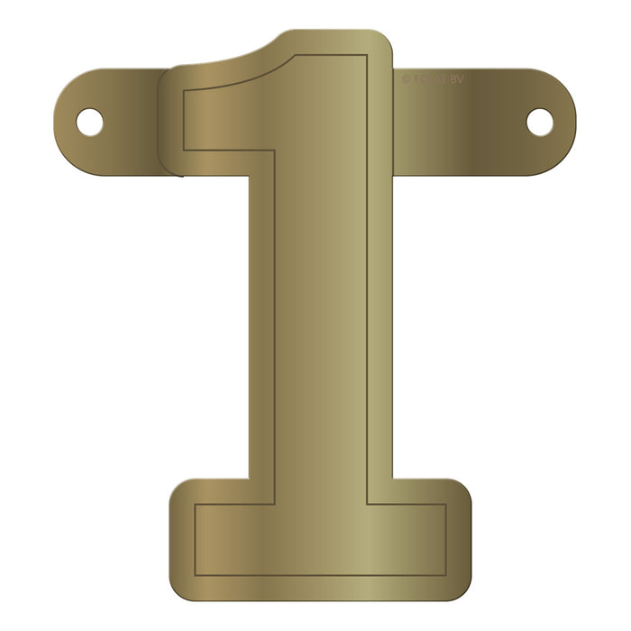 Banner Letter 1 Metallic Gold