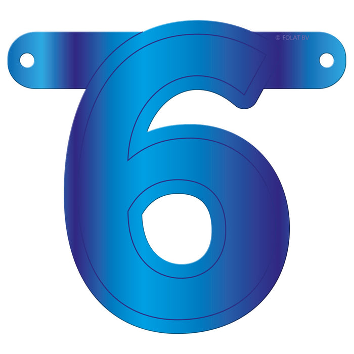 Banner Letter 6 Blue