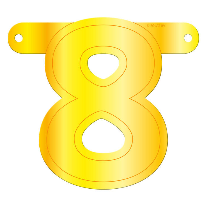 Banner Letter 8 Yellow