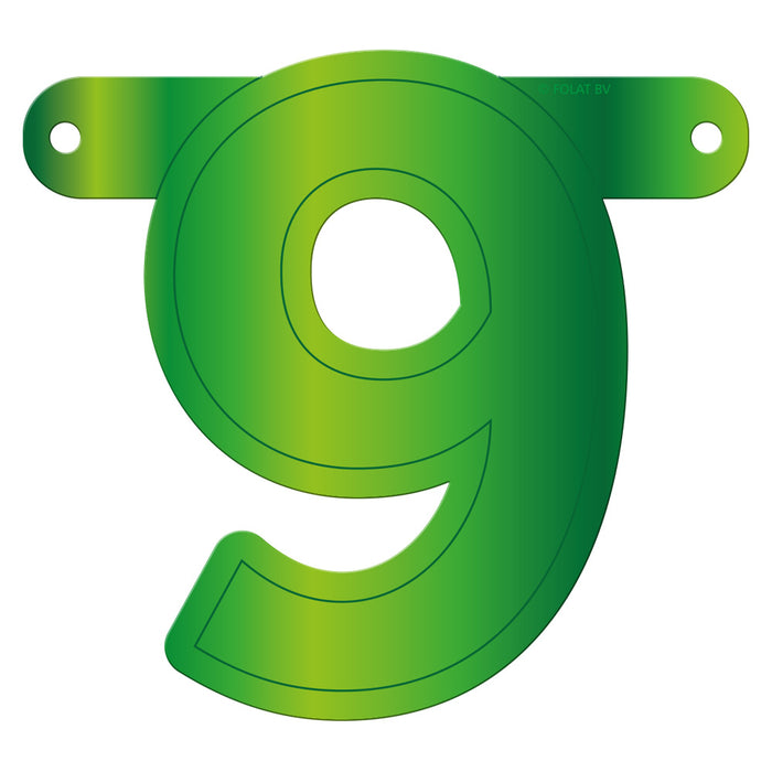 Banner Letter 9 Lime green