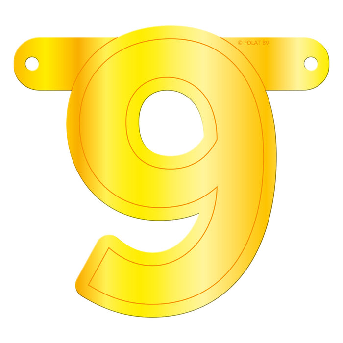 Banner Letter 9 Yellow