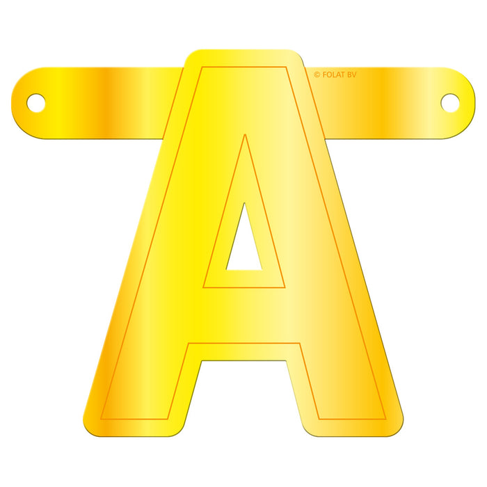 Banner Letter A Yellow