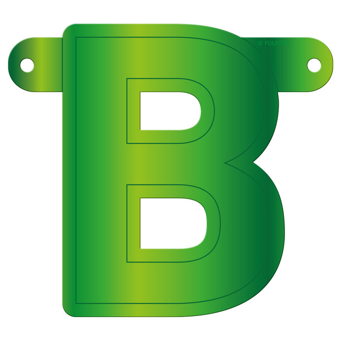 Banner Letter B Lime green