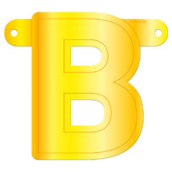 Banner Letter B Yellow