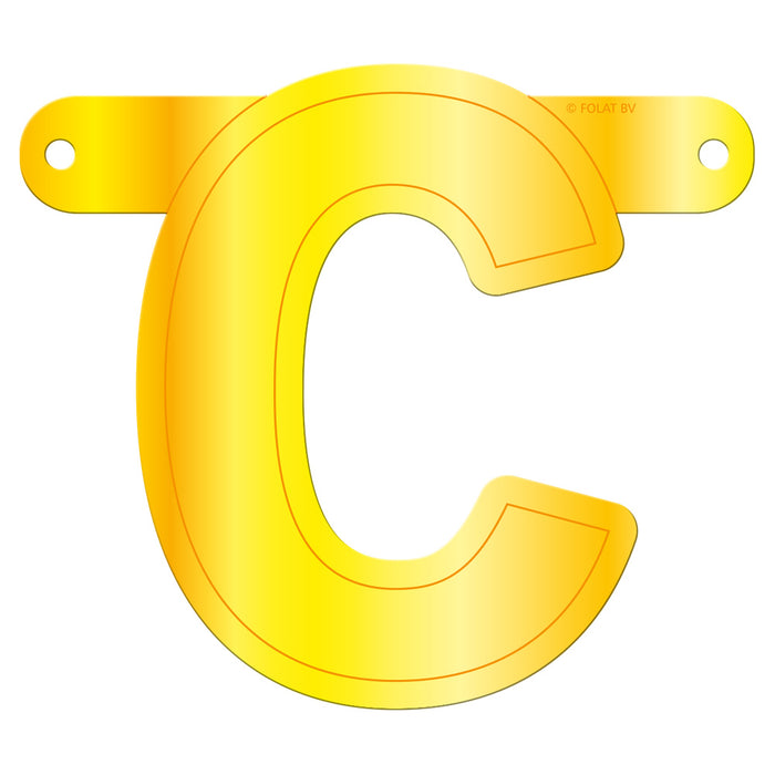 Banner Letter C Yellow