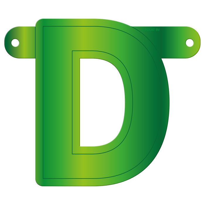 Banner Letter D Lime green