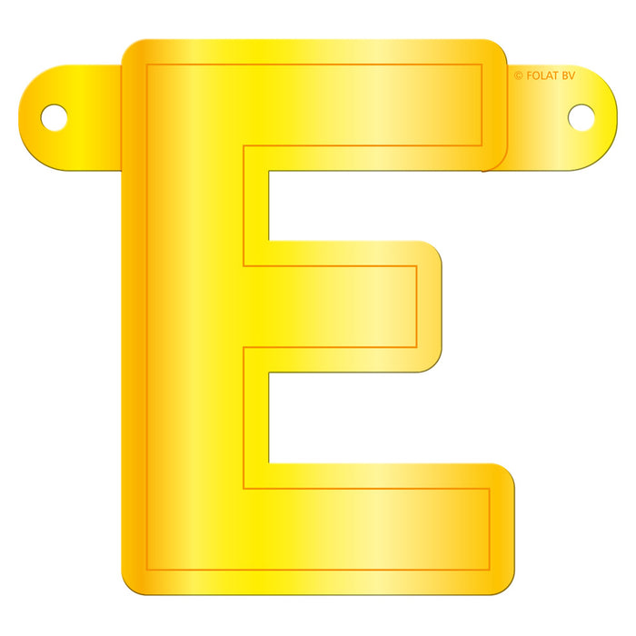 Banner Letter E Yellow