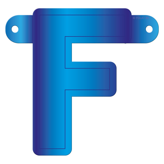 Banner Letter F Blue