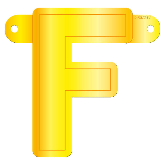 Banner Letter F Yellow