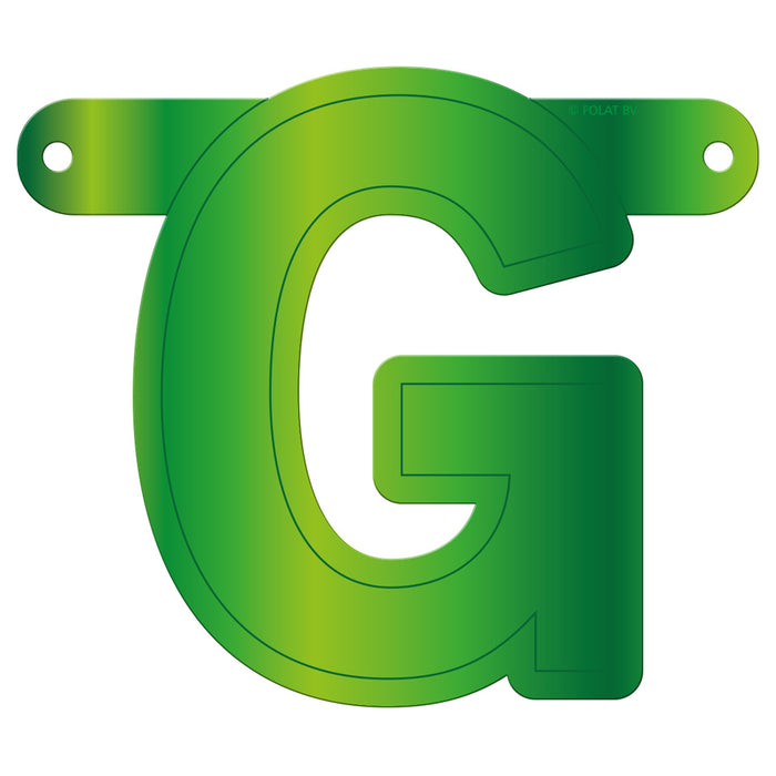 Banner Letter G Lime green