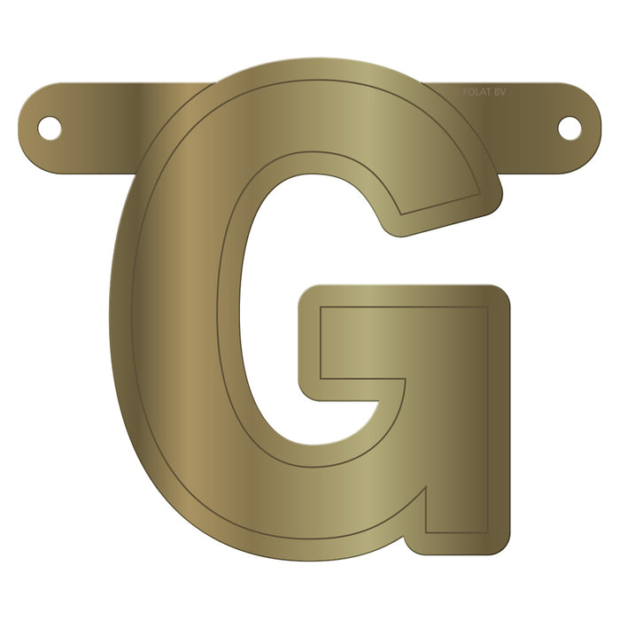 Banner Letter G Metallic Gold