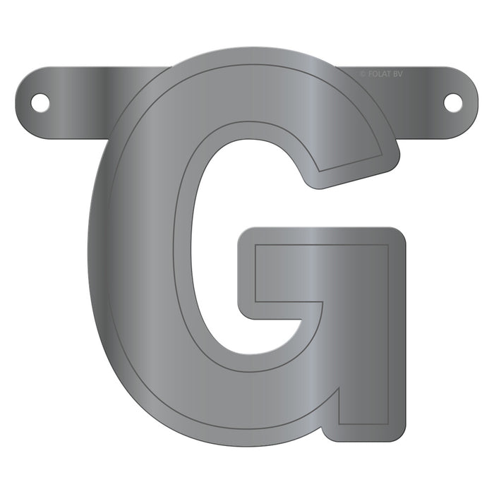 Banner Letter G Metallic Silver
