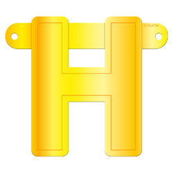 Banner Letter H Yellow