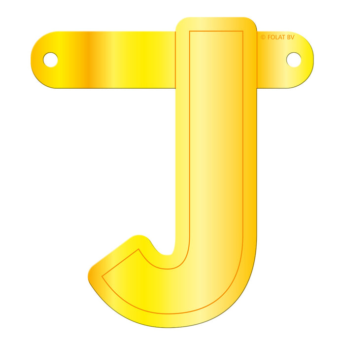 Banner Letter J Yellow