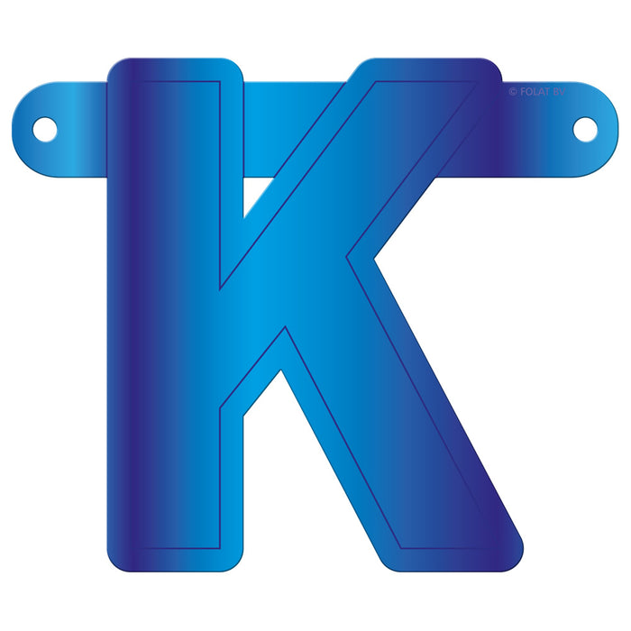 Banner Letter K Blue