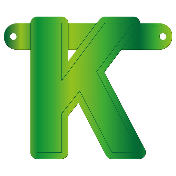 Banner Letter K Lime green