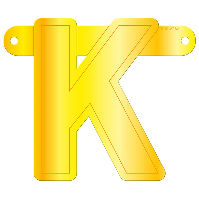 Banner Letter K Yellow