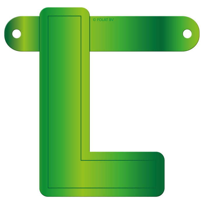 Banner Letter L Lime green