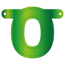 Banner Letter O Lime green