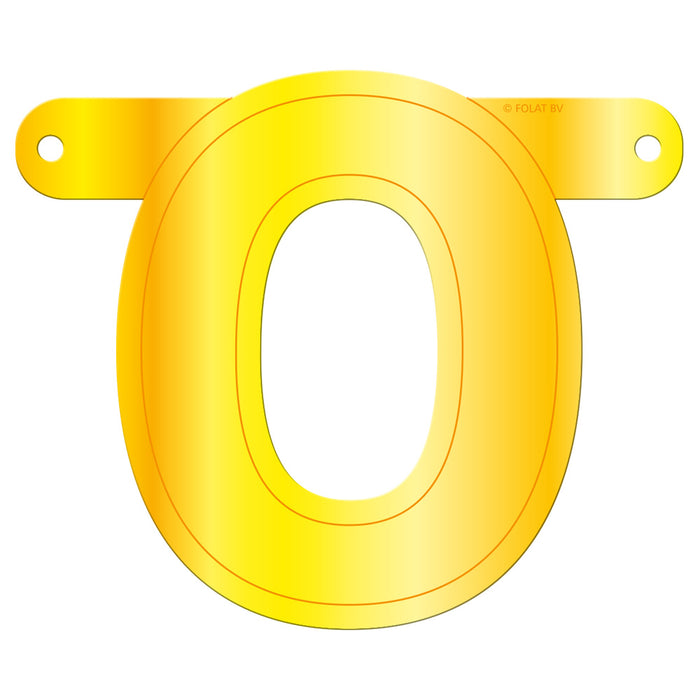 Banner Letter O Yellow