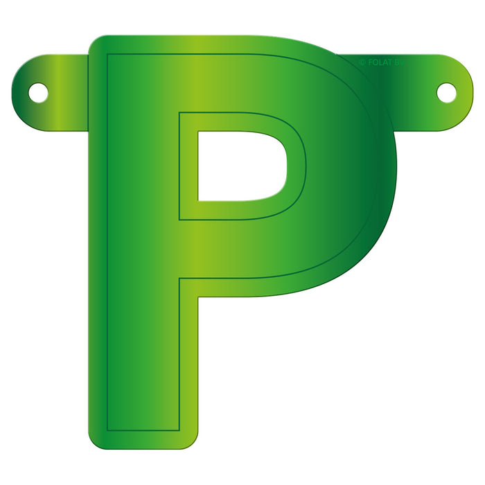 Banner Letter P Lime green
