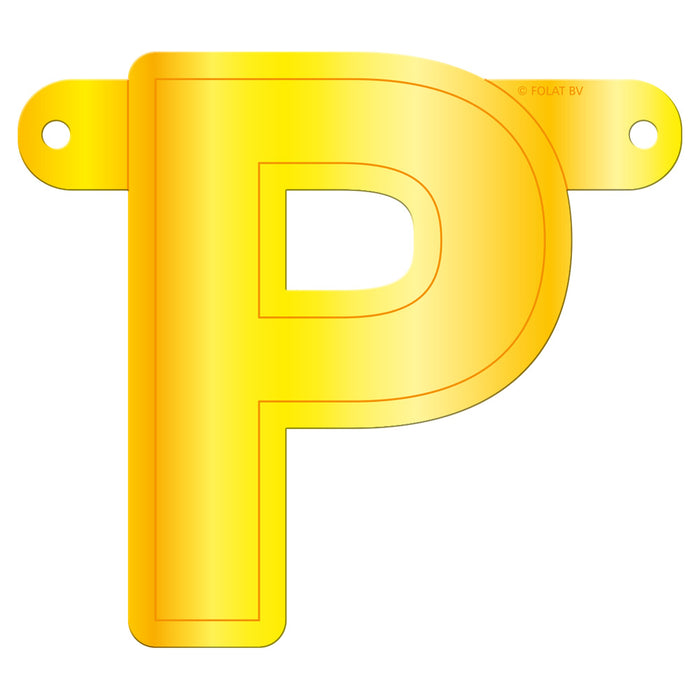 Banner Letter P Yellow