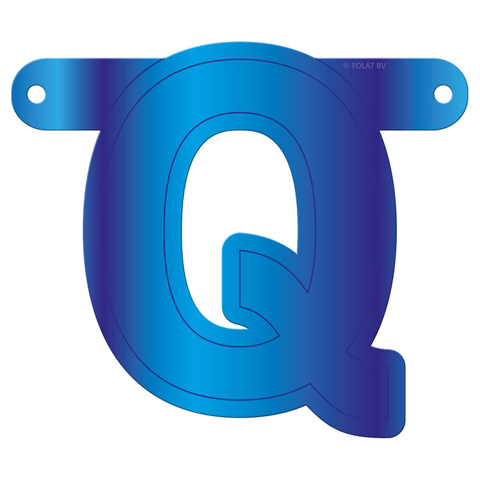 Banner Letter Q Blue
