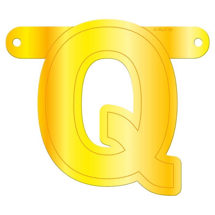 Banner Letter Q Yellow