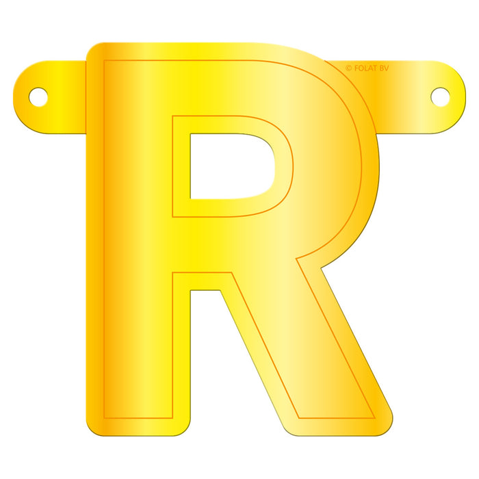 Banner Letter R Yellow