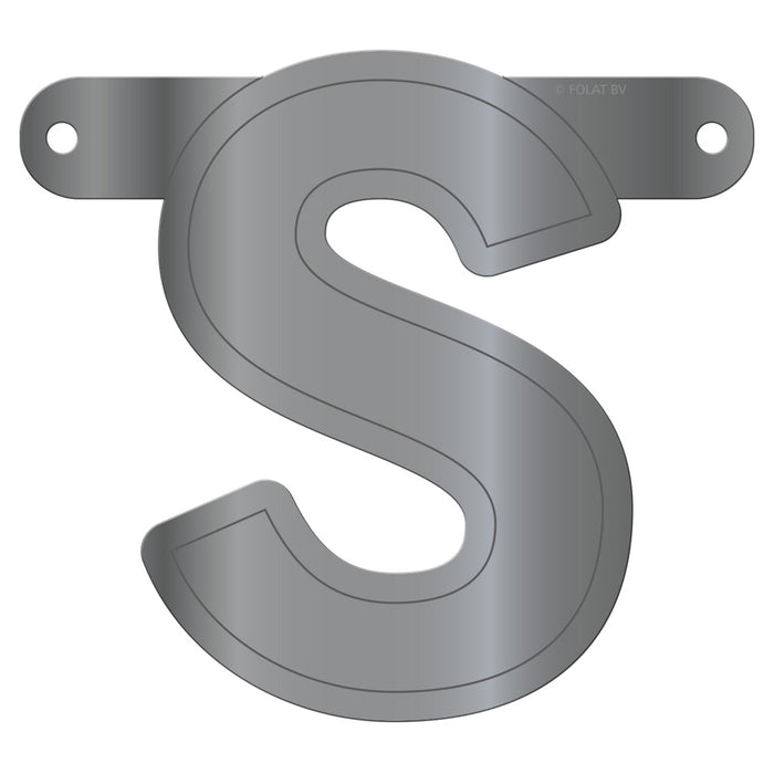 Banner Letter S Metallic Silver