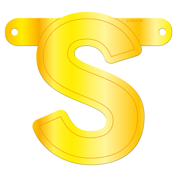 Banner Letter S Yellow