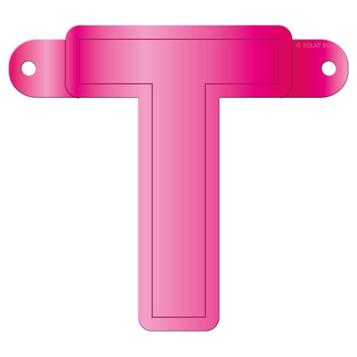 Banner Letter T Magenta