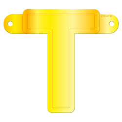 Banner Letter T Yellow