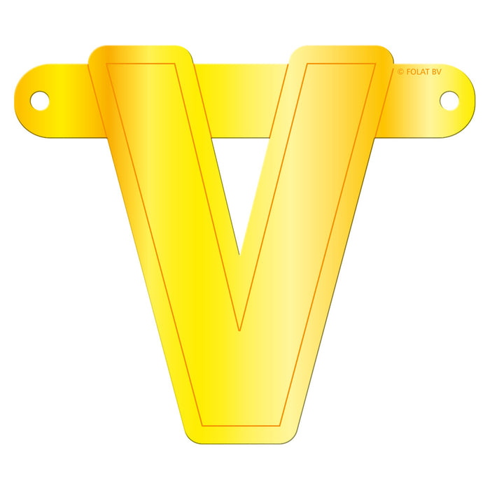 Banner Letter V Yellow