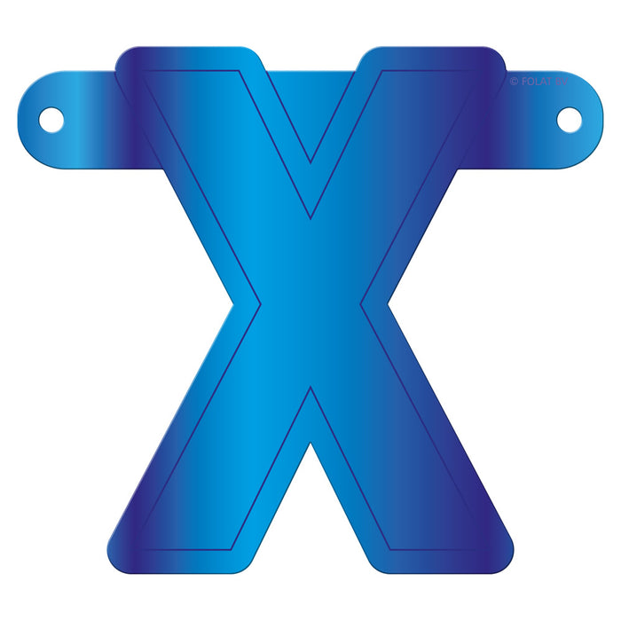 Banner Letter X Blue