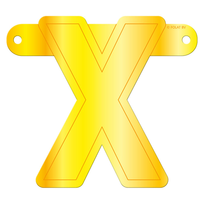 Banner Letter X Yellow