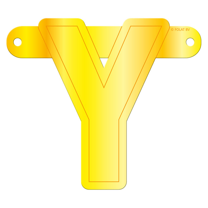 Banner Letter Y Yellow