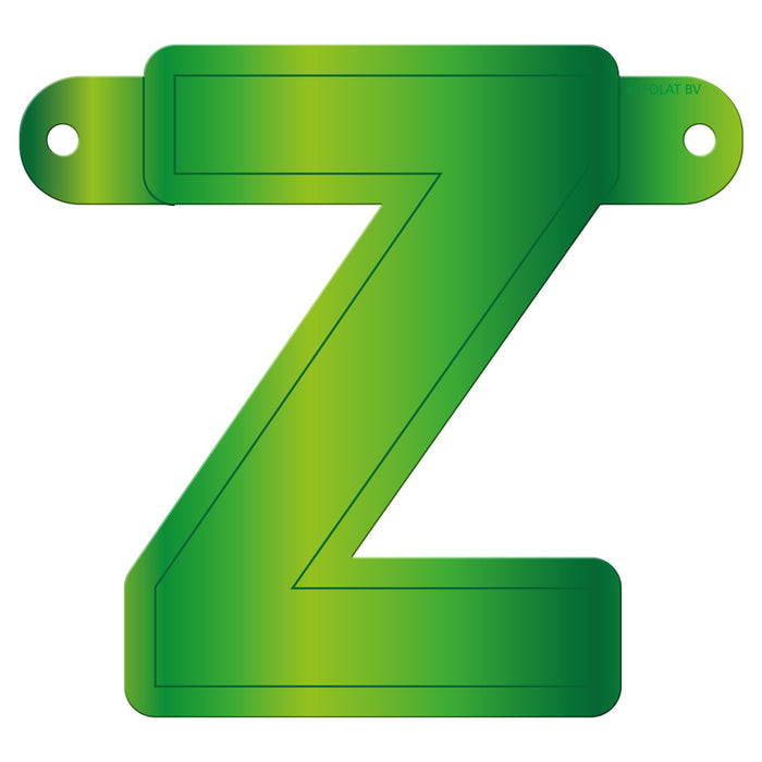 Banner Letter Z Lime green
