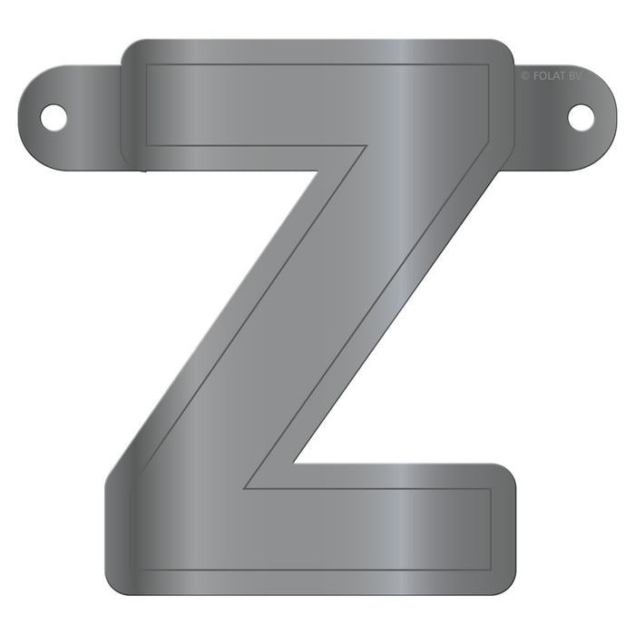 Banner Letter Z Metallic Silver