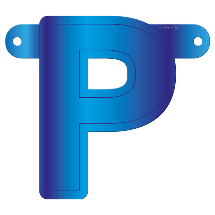 Banner letter P blue
