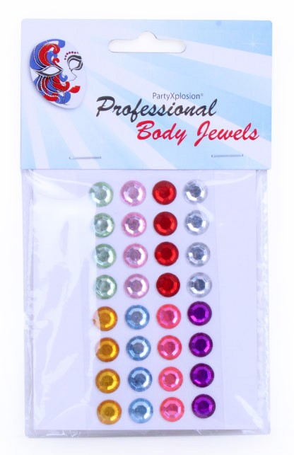 Body jewels 32 rondje 10 mm ass kleuren