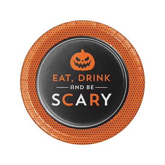 Bordjes Halloween humor scary (Ø18cm, 8st)