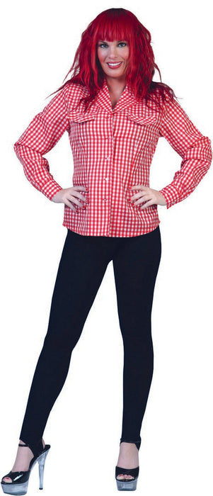 Cowgirl blouse rood/wit mt. 36/38