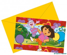 Dora's party uitnodigingen