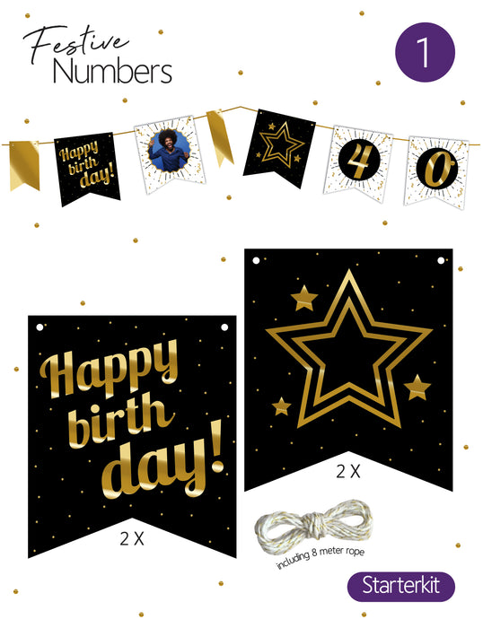 FN Starter kit Happy Birthday / 4st. + lijn