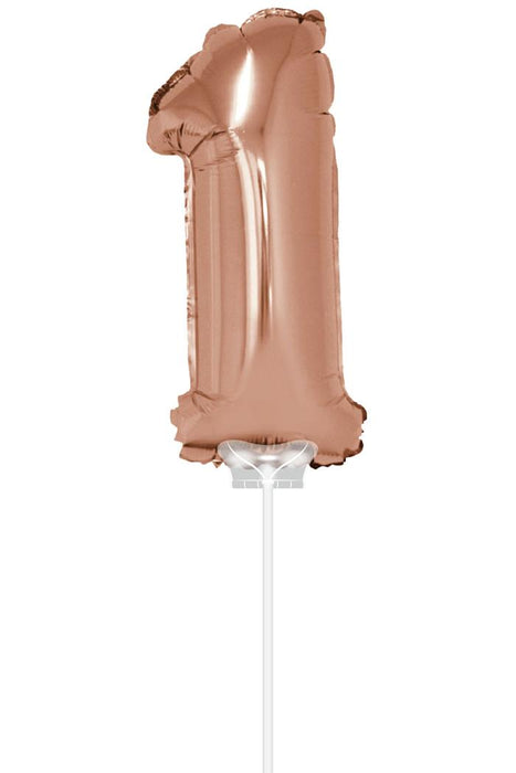 Folieballon 40cm rosé goud 1 (met stokje)